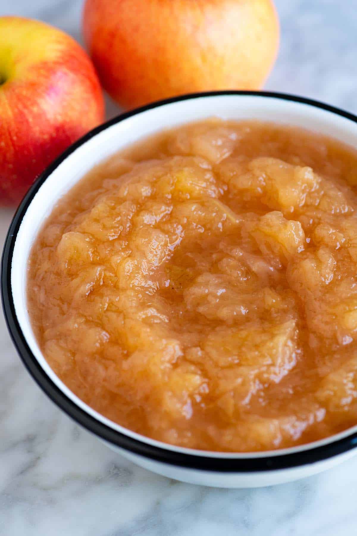 A bowl of homemade Instant Pot Applesauce