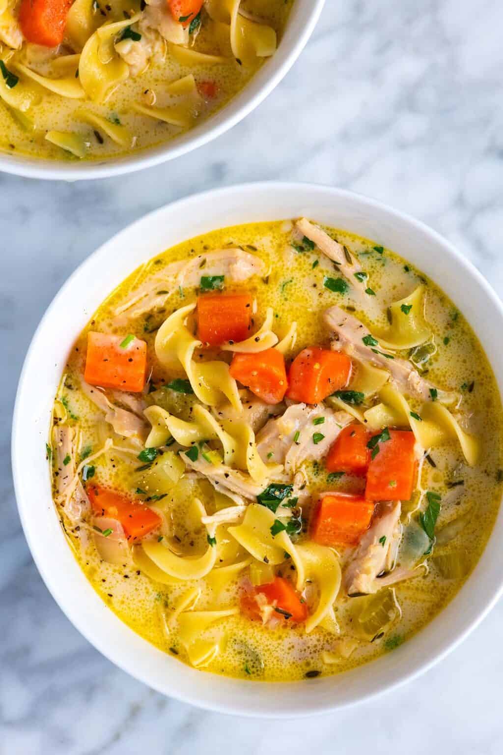 Easy Creamy Chicken Noodle Soup