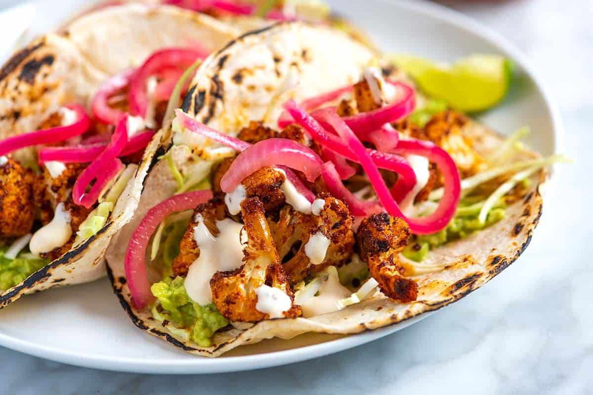 Chili Lime Roasted Cauliflower Tacos