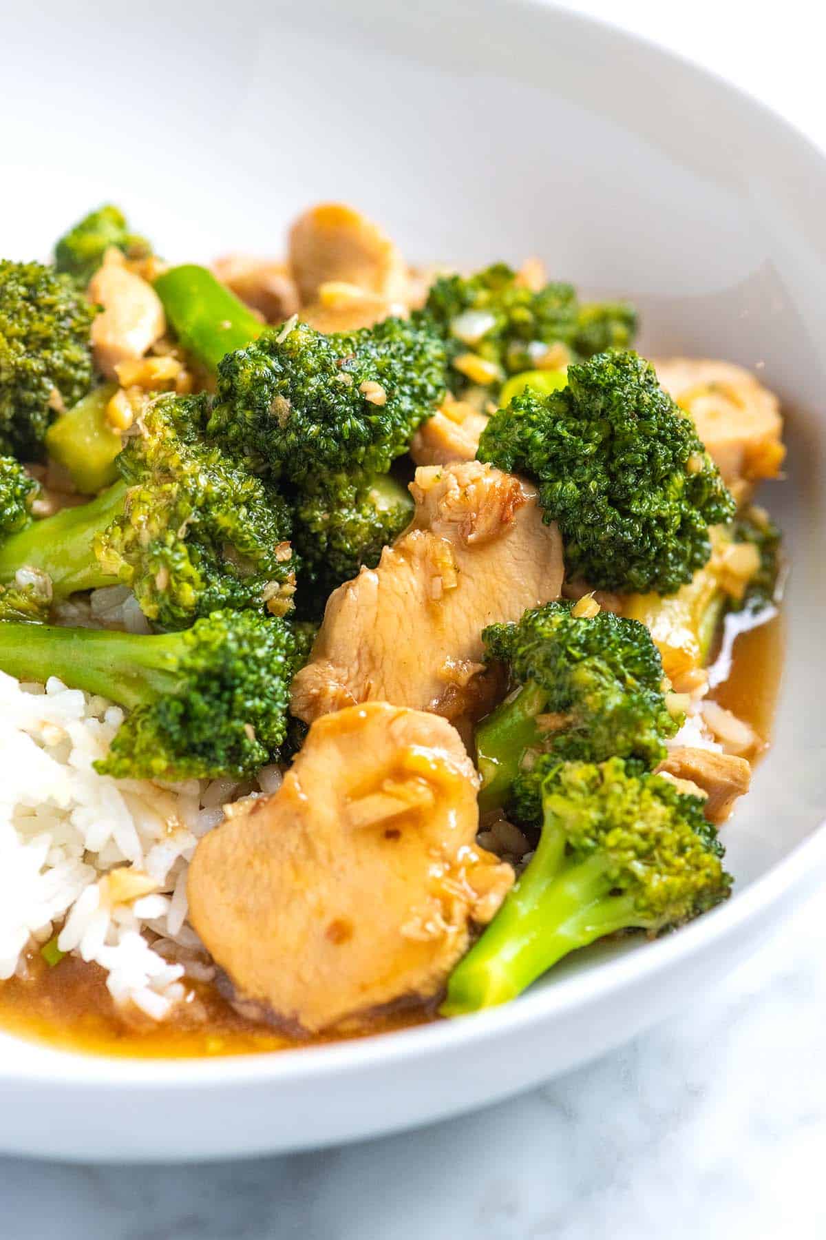 Chicken and broccoli stir fry with homemade stir fry sauce