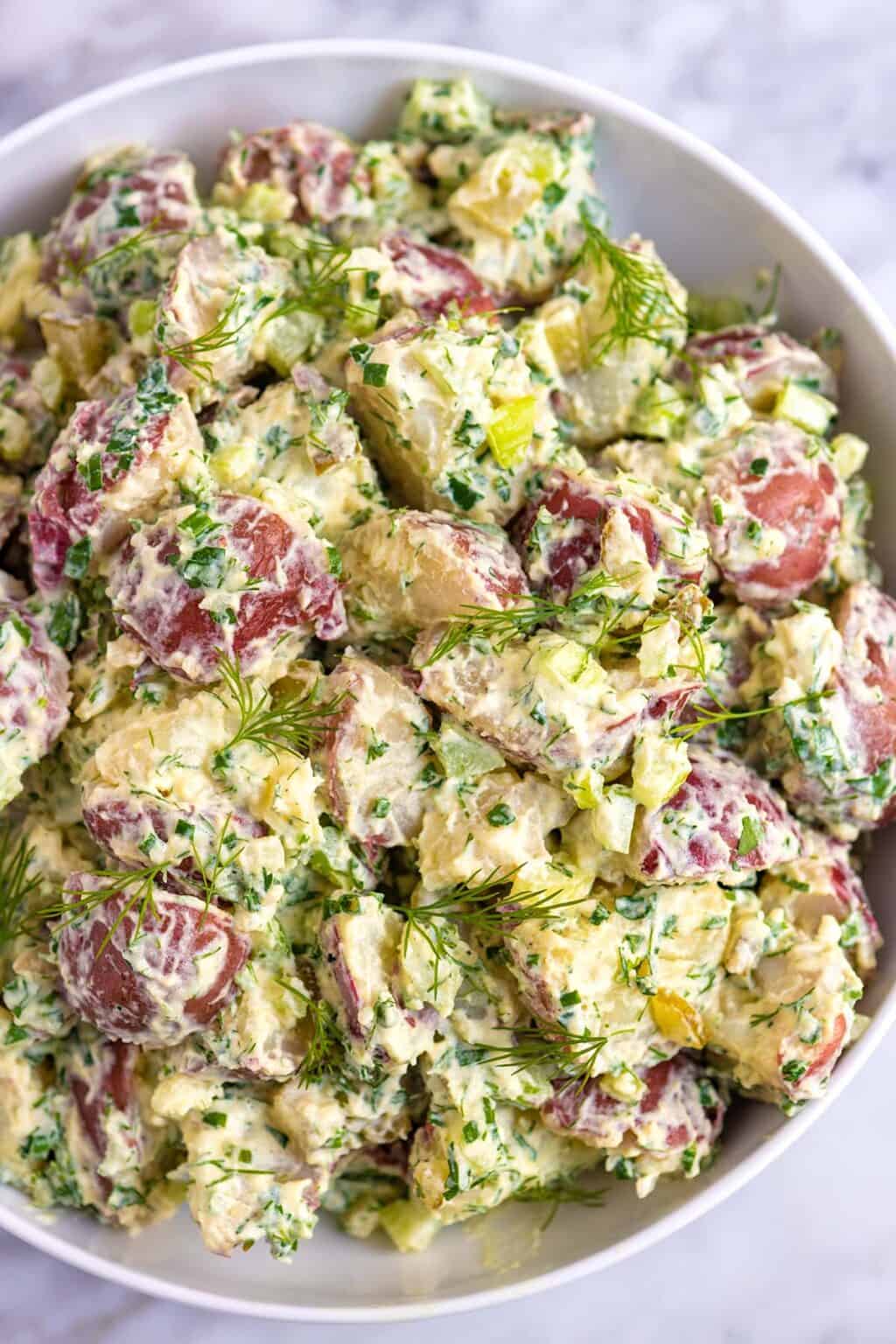 Creamy Red Potato Salad with Herbs