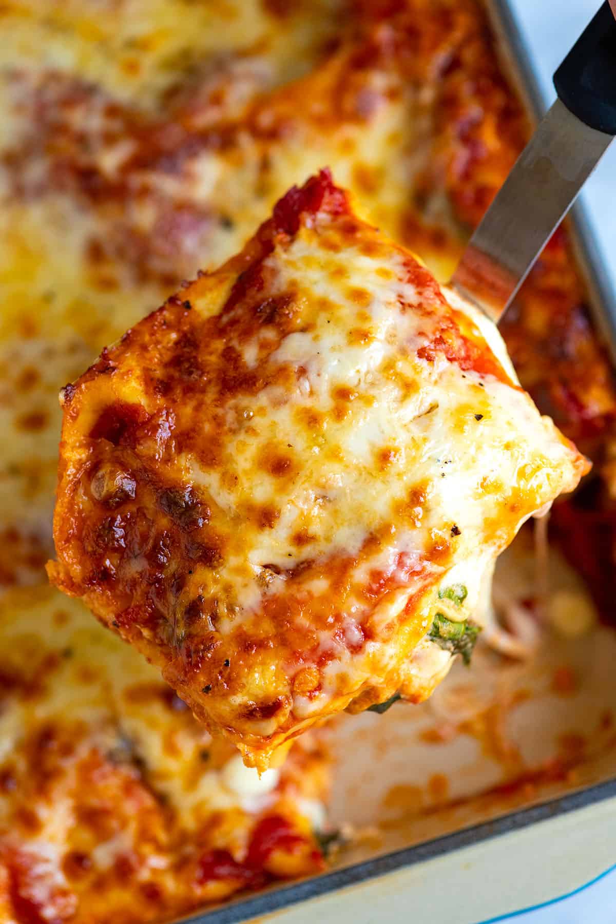 Five Cheese Lasagna made using the best recipe