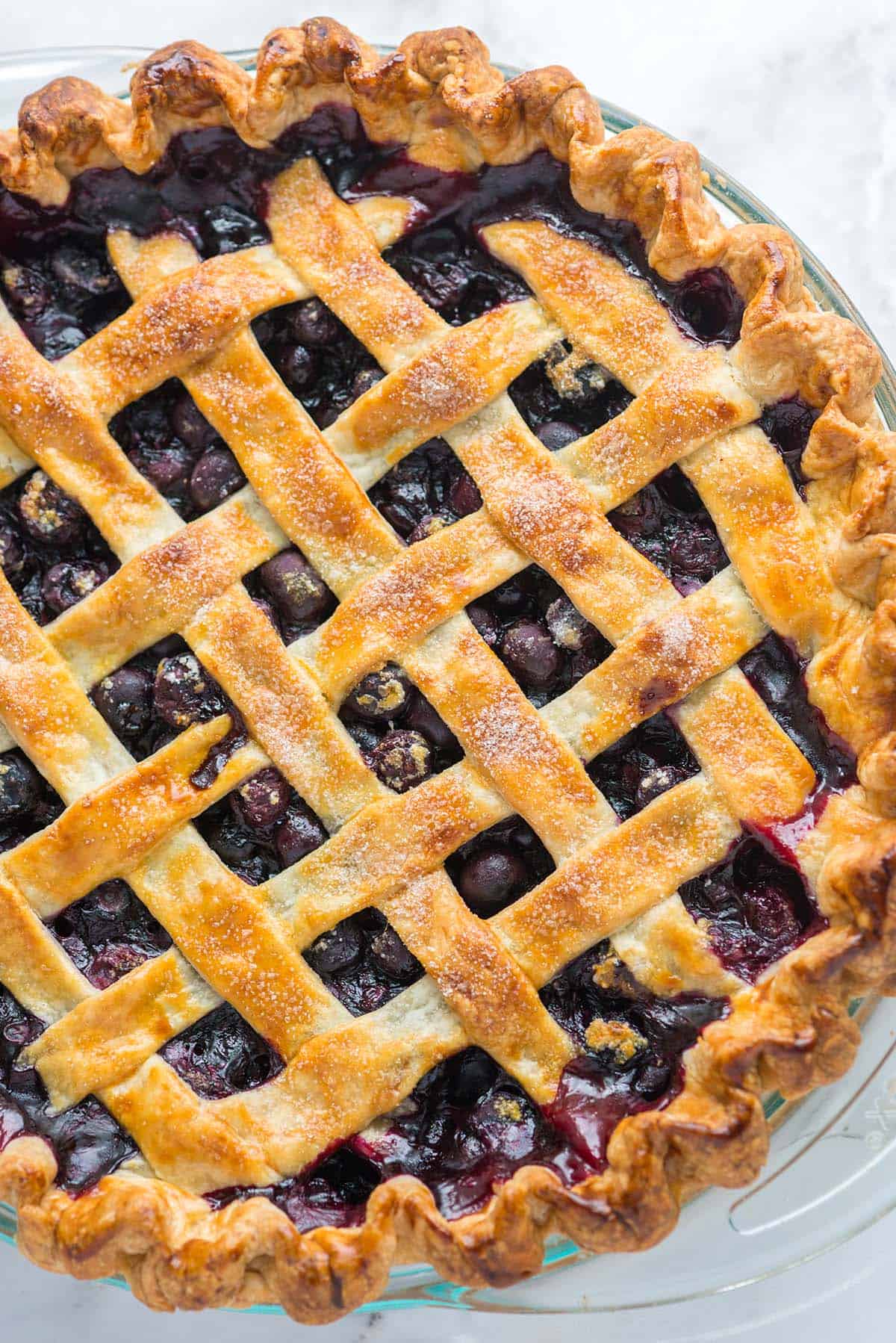 Baked Blueberry Pie Made from scratch