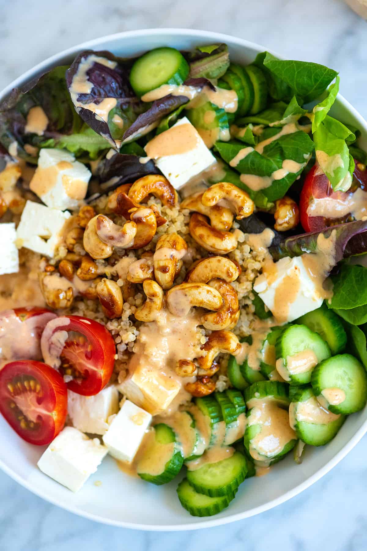 Quinoa Bowl with Tahini Dressing