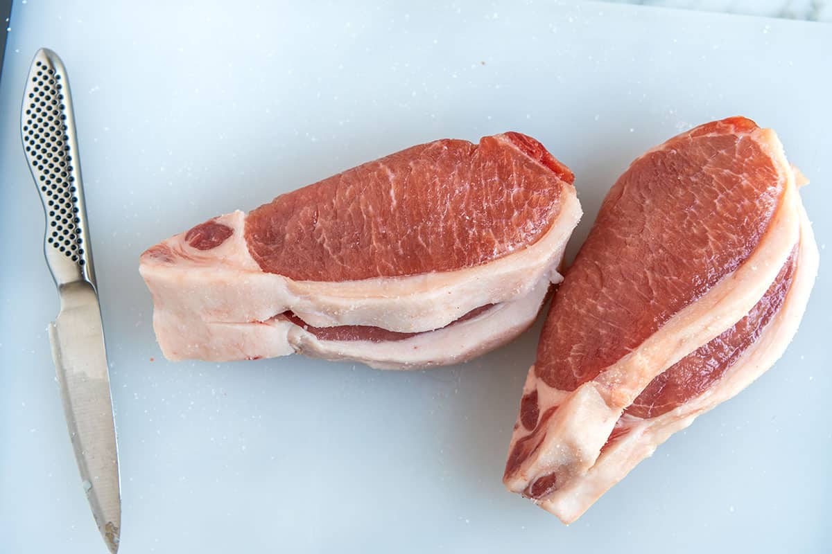 Pork Chops with Pocket Cut for Stuffing