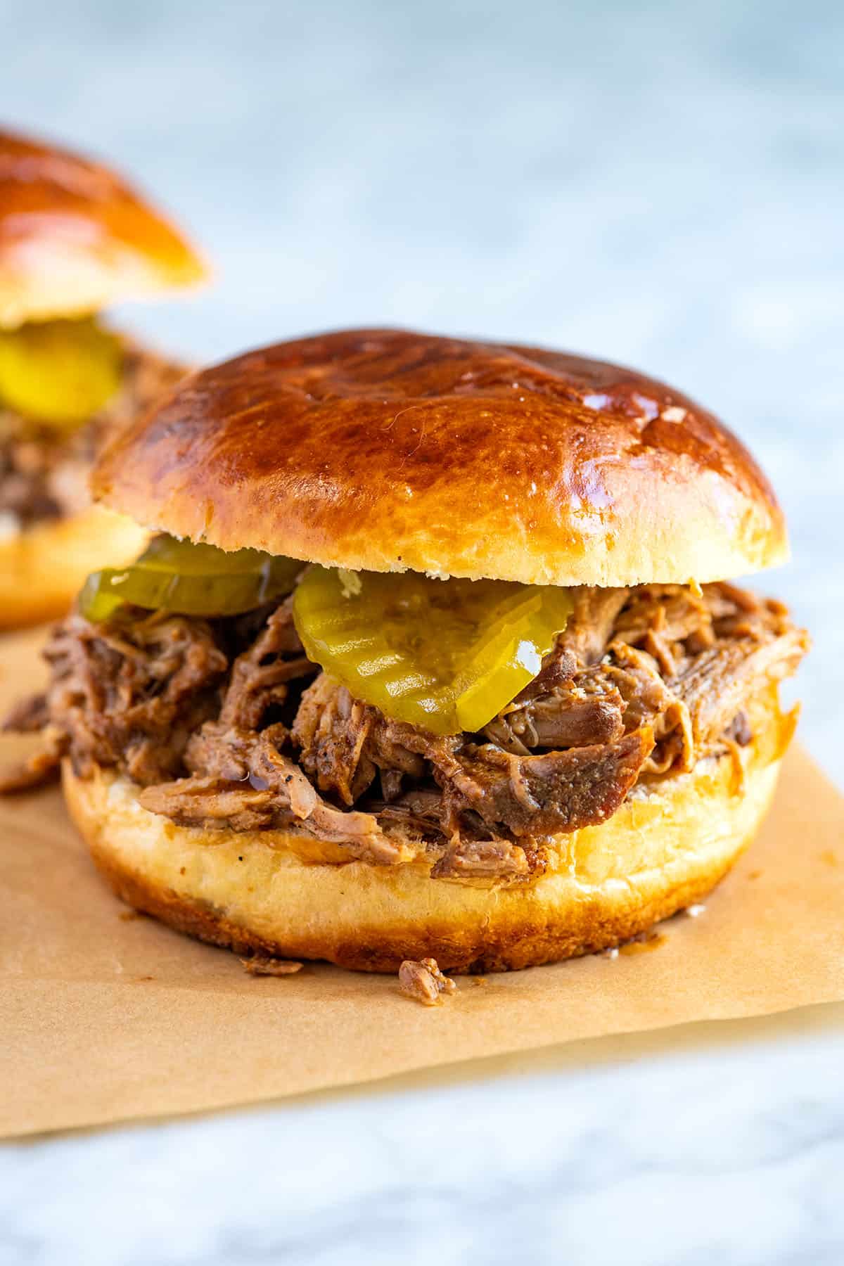 Pulled Pork served as sandwiches