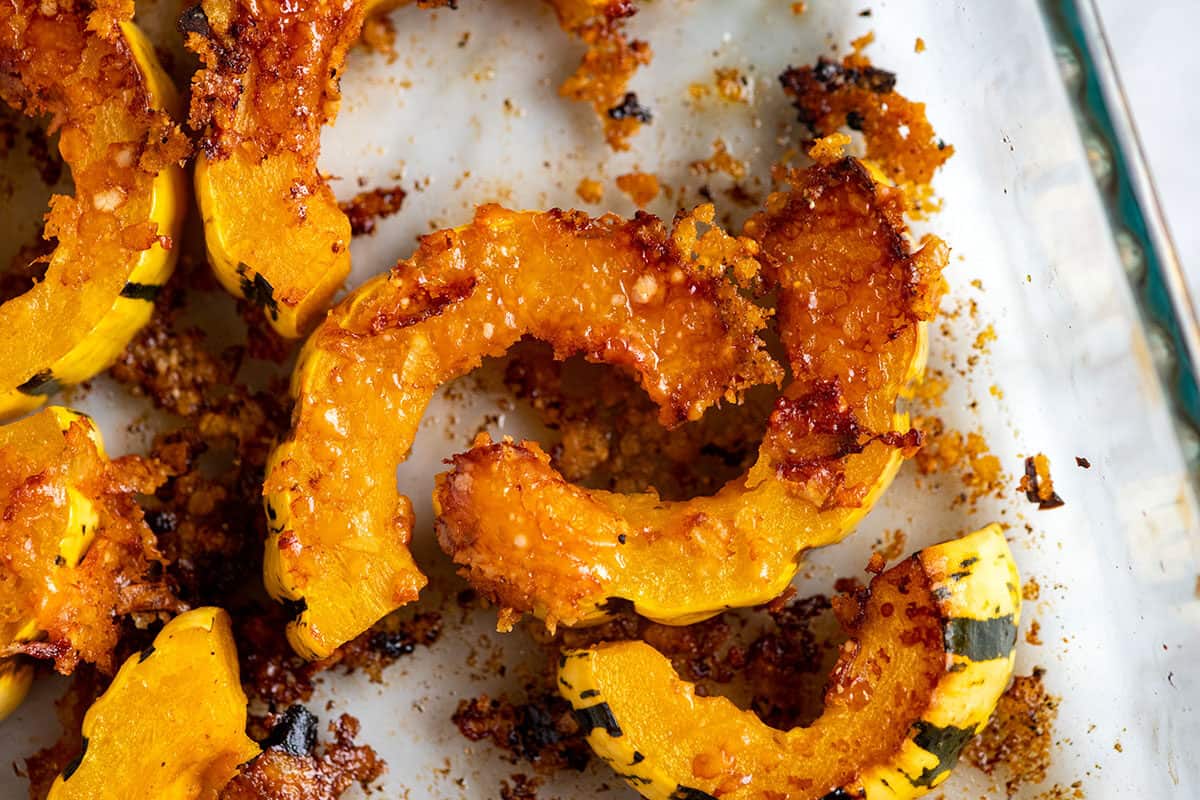 Parmesan Garlic Delicata Squash