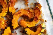 Parmesan Garlic Roasted Delicata Squash