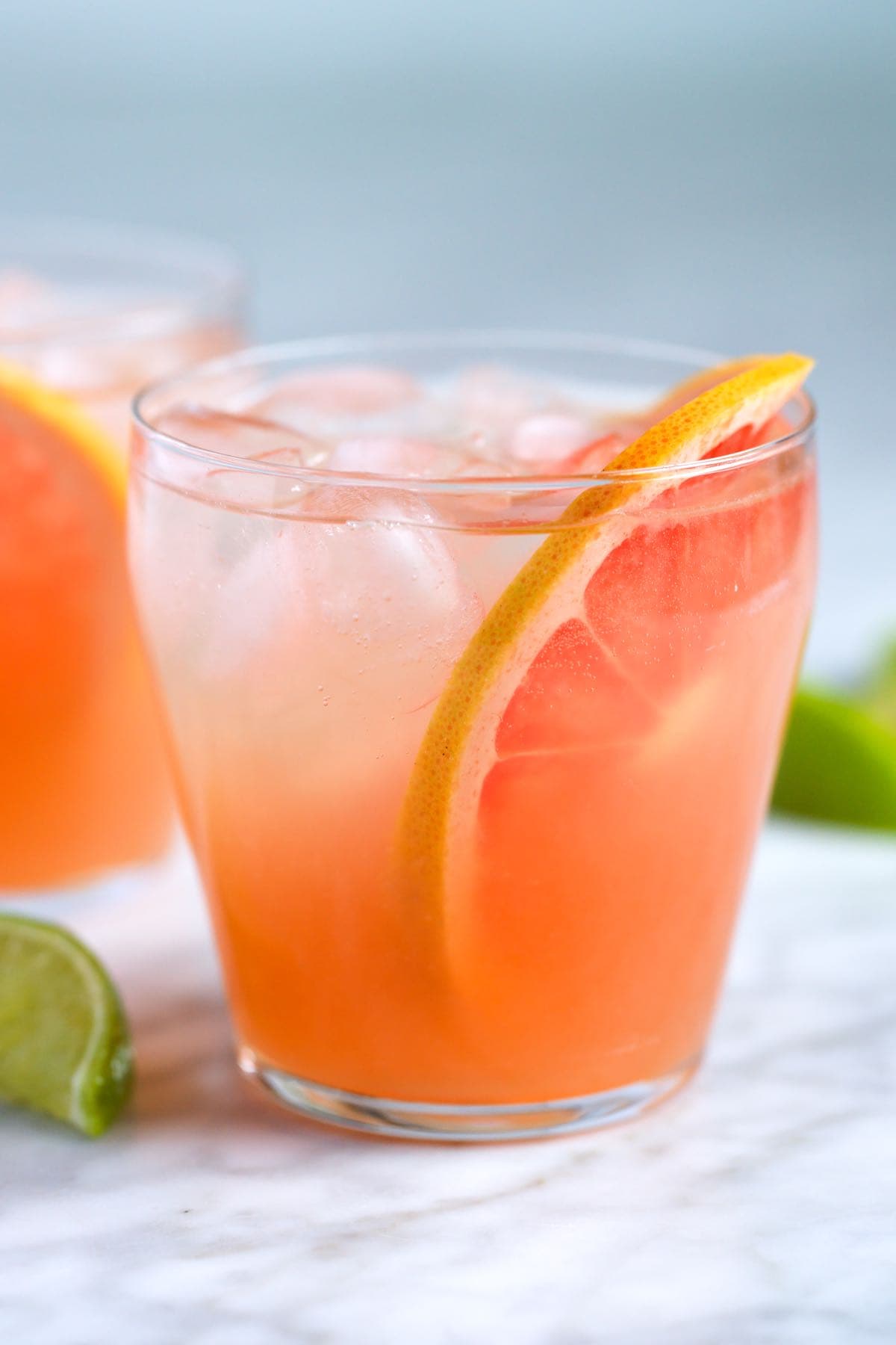 Close Up of Grapefruit Mocktail