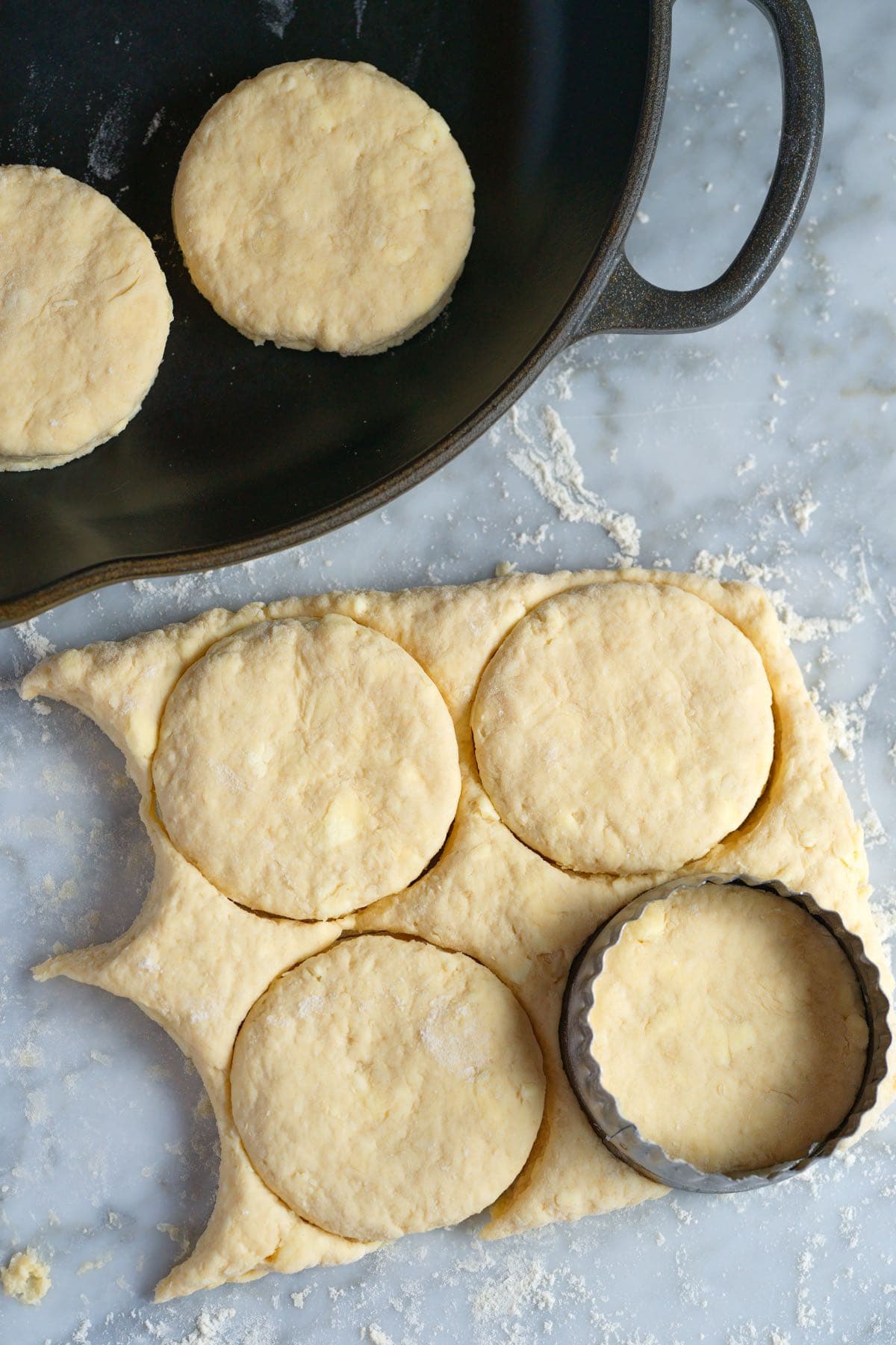 Cutting out biscuits