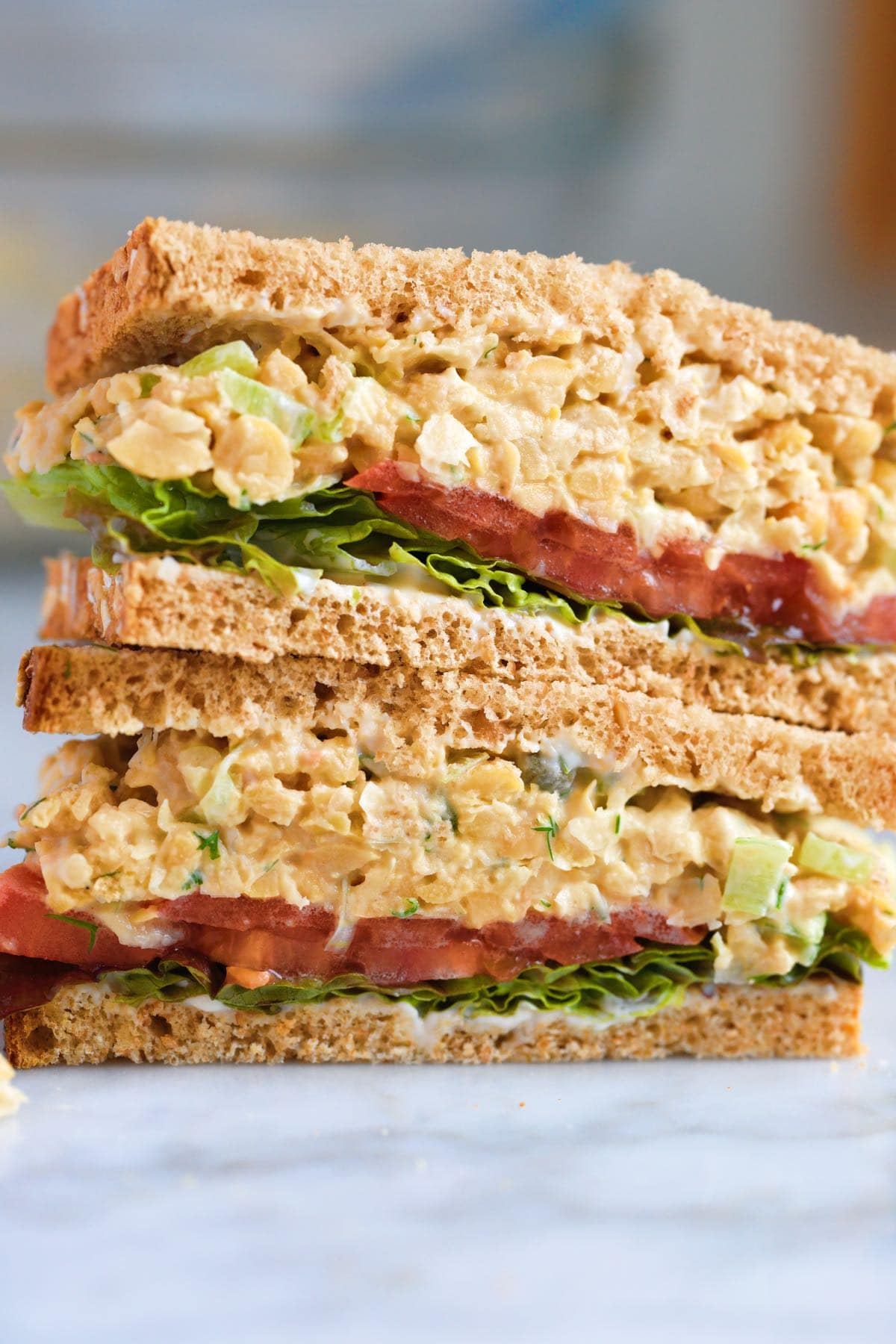 Easy to smash the bean bean salad Sandwich