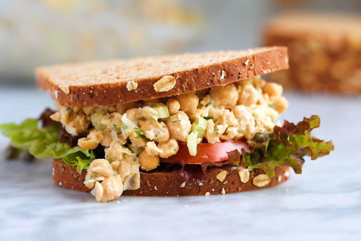 Smashed Chickpea Salad Sandwich