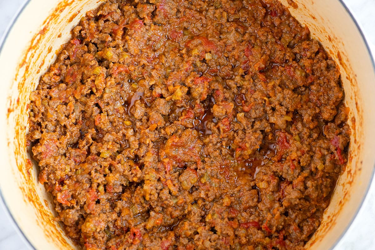 Perfect bolognese ready to eat