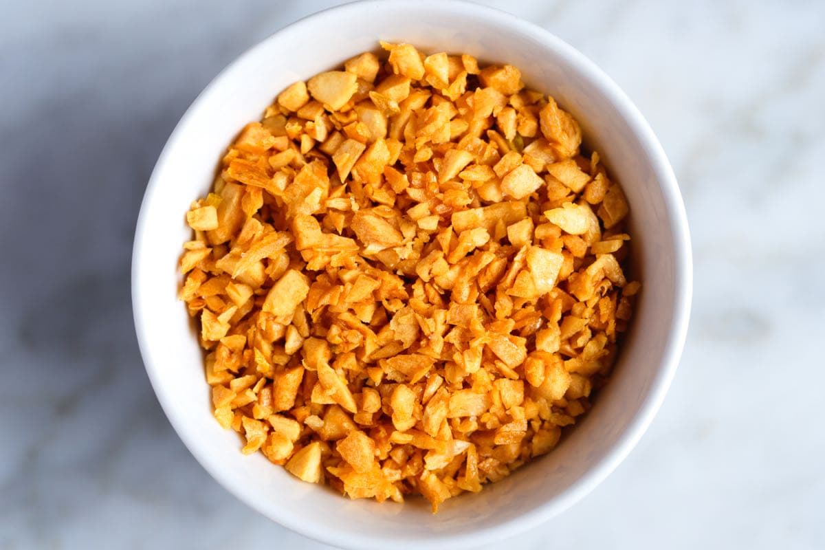 A bowl of Homemade Crispy Fried Garlic