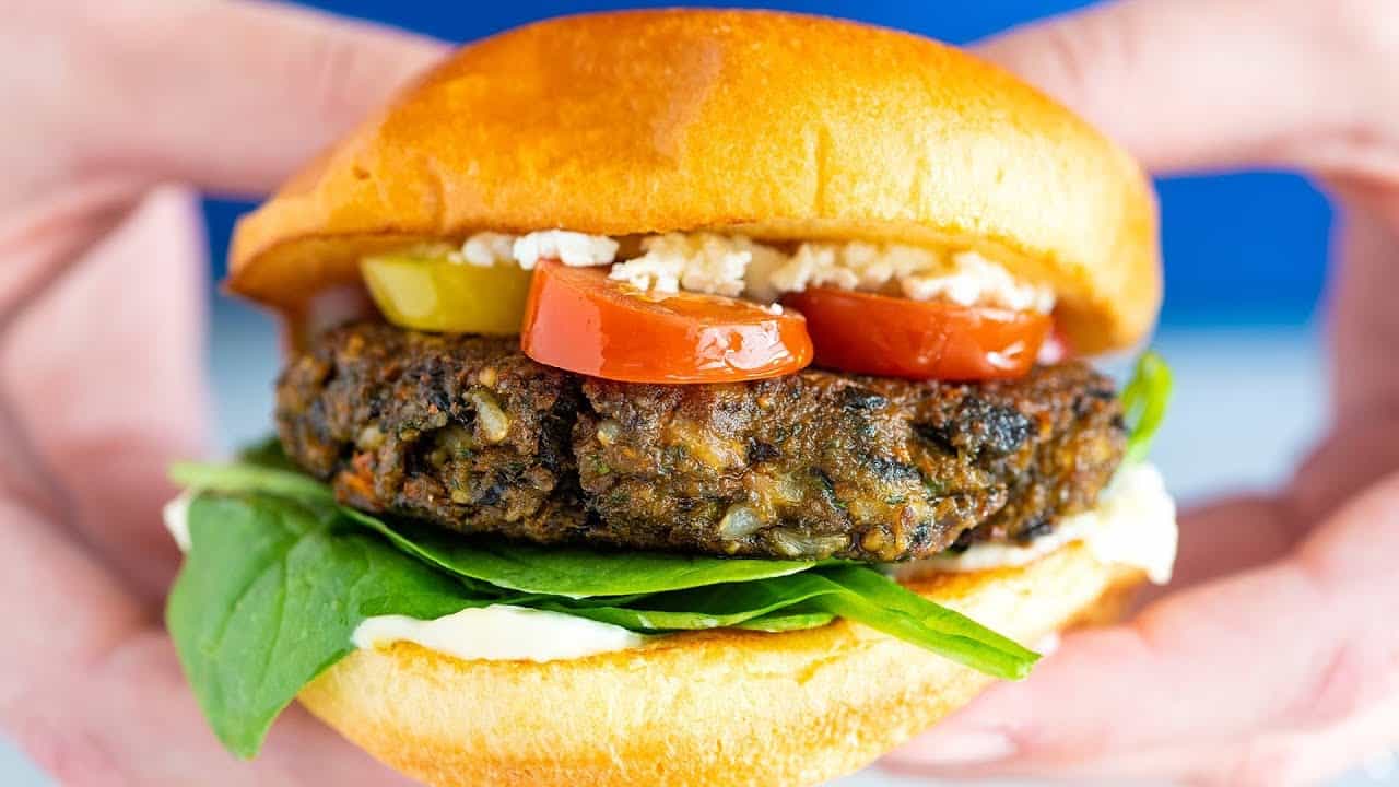 Vidéo de recette de burger végétarien