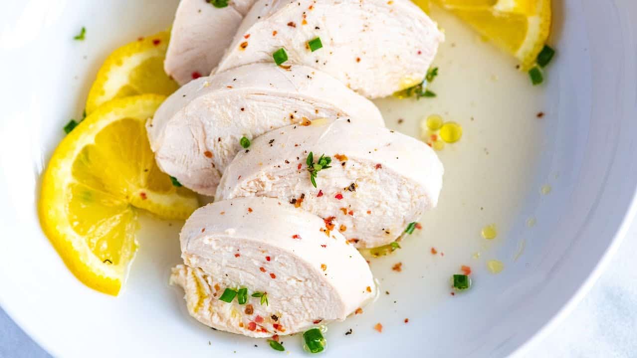 Poached chicken recipe video