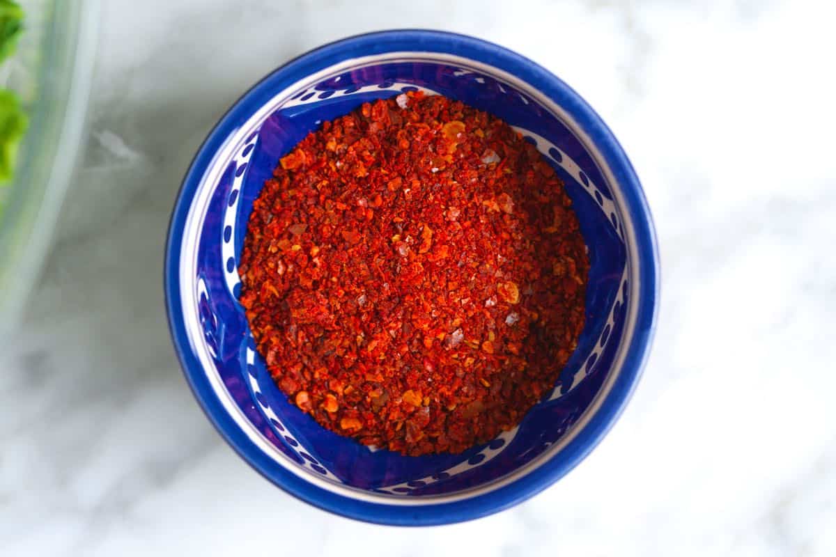 gochugaru (Korean red chili powder) for kimchi