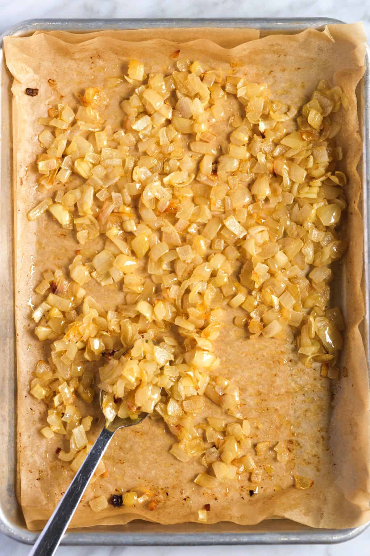 Caramelizing onions in the oven for onion dip