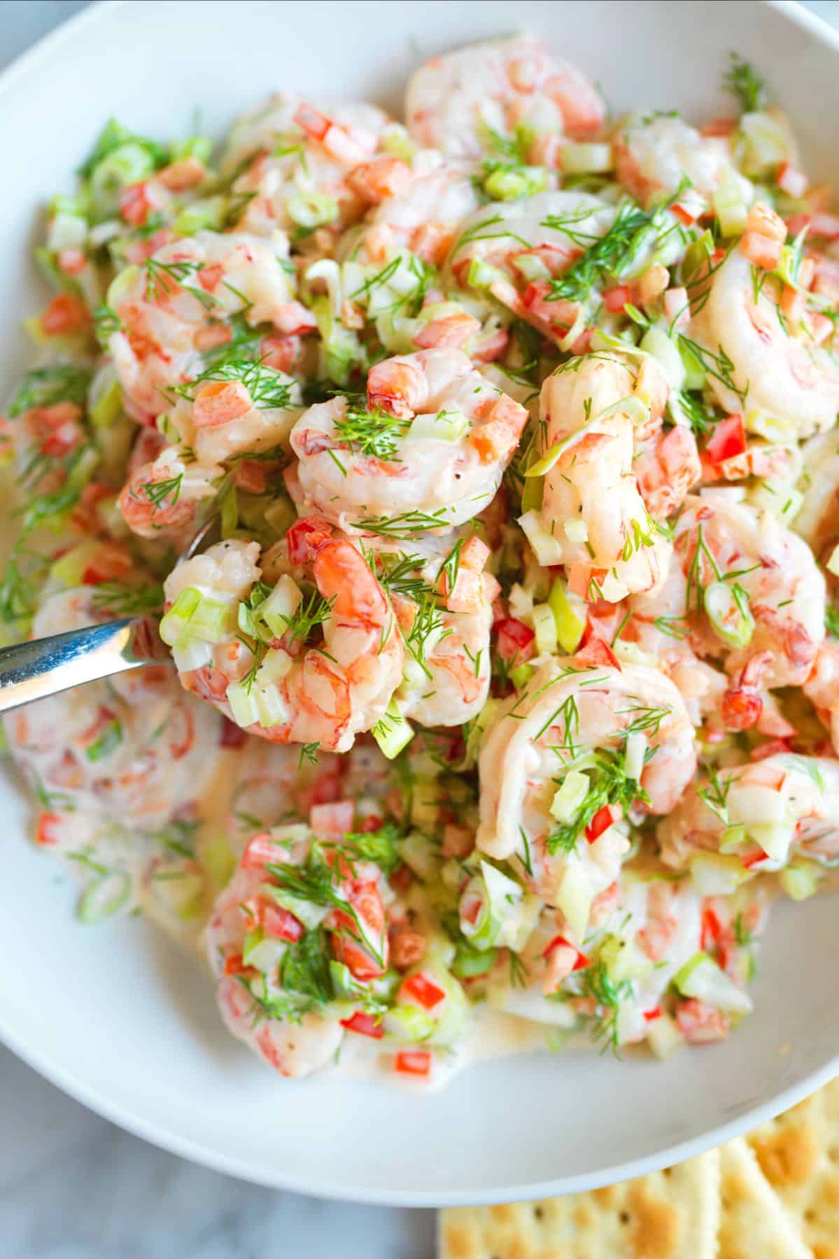 Fresh Shrimp Tossed Salad - Spirited and Then Some