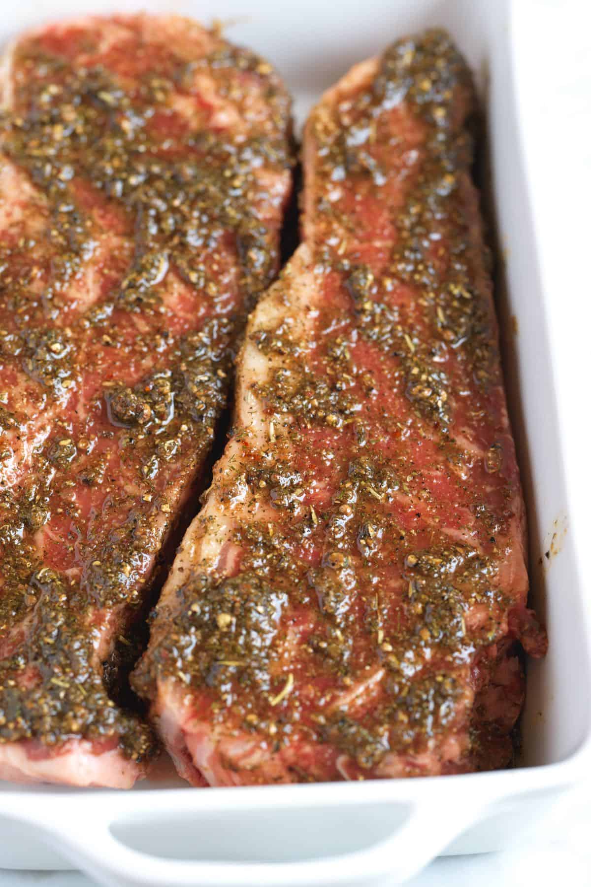 Marinating Steaks