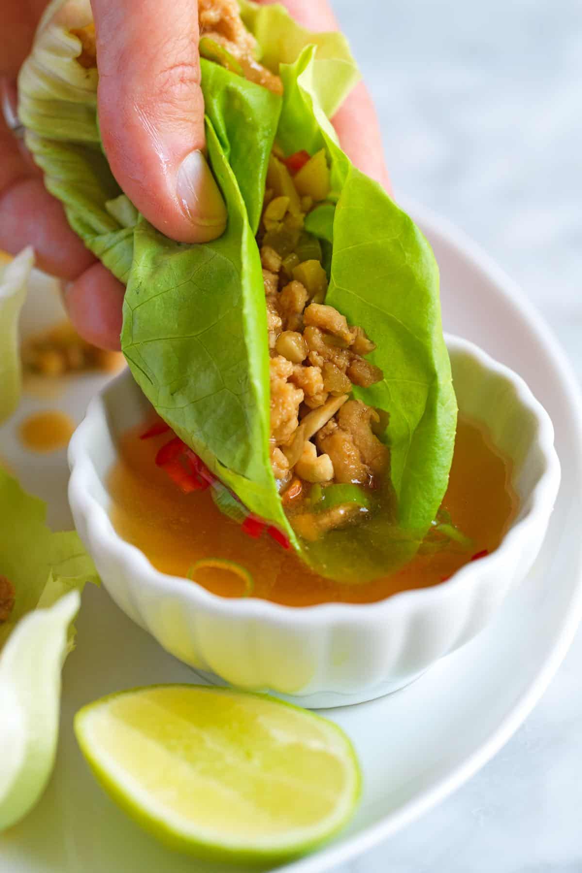 Hoisin Chicken Lettuce Wraps