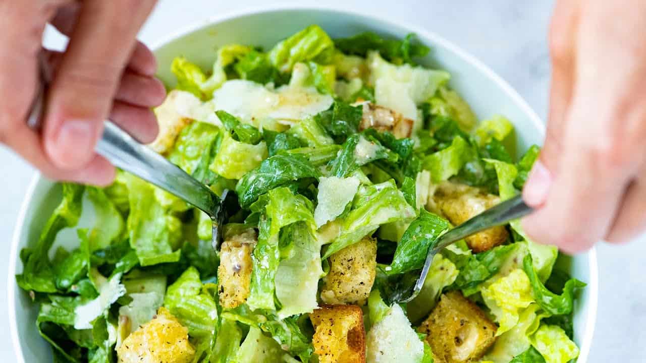 Homemade Caesar Salad recipe video