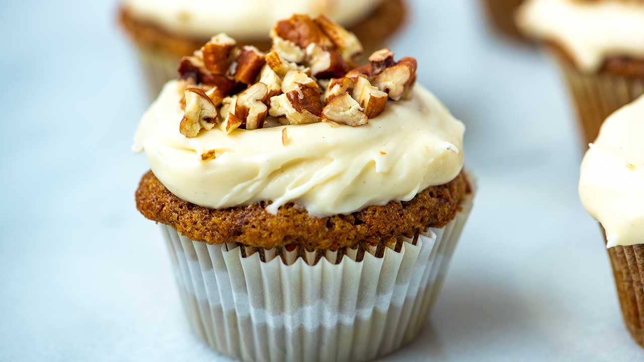 Carrot Cake Cupcakes Recipe Video