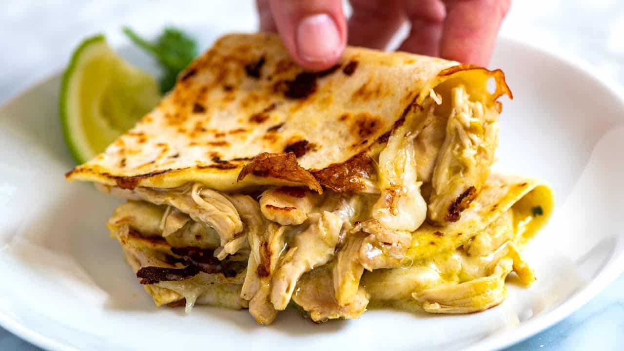 Easy Chile Chicken Quesadillas Recipe Video