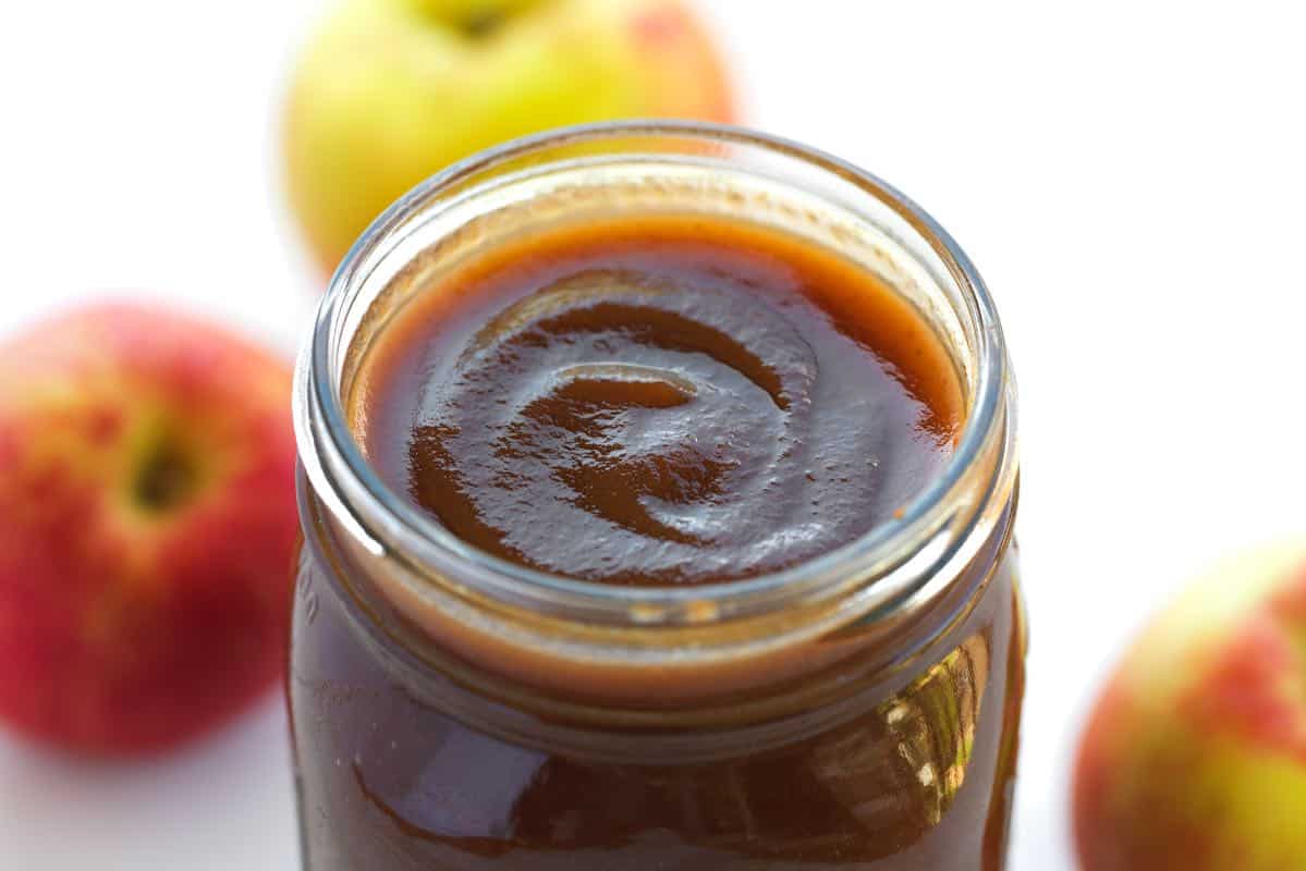 A jar of honey apple butter