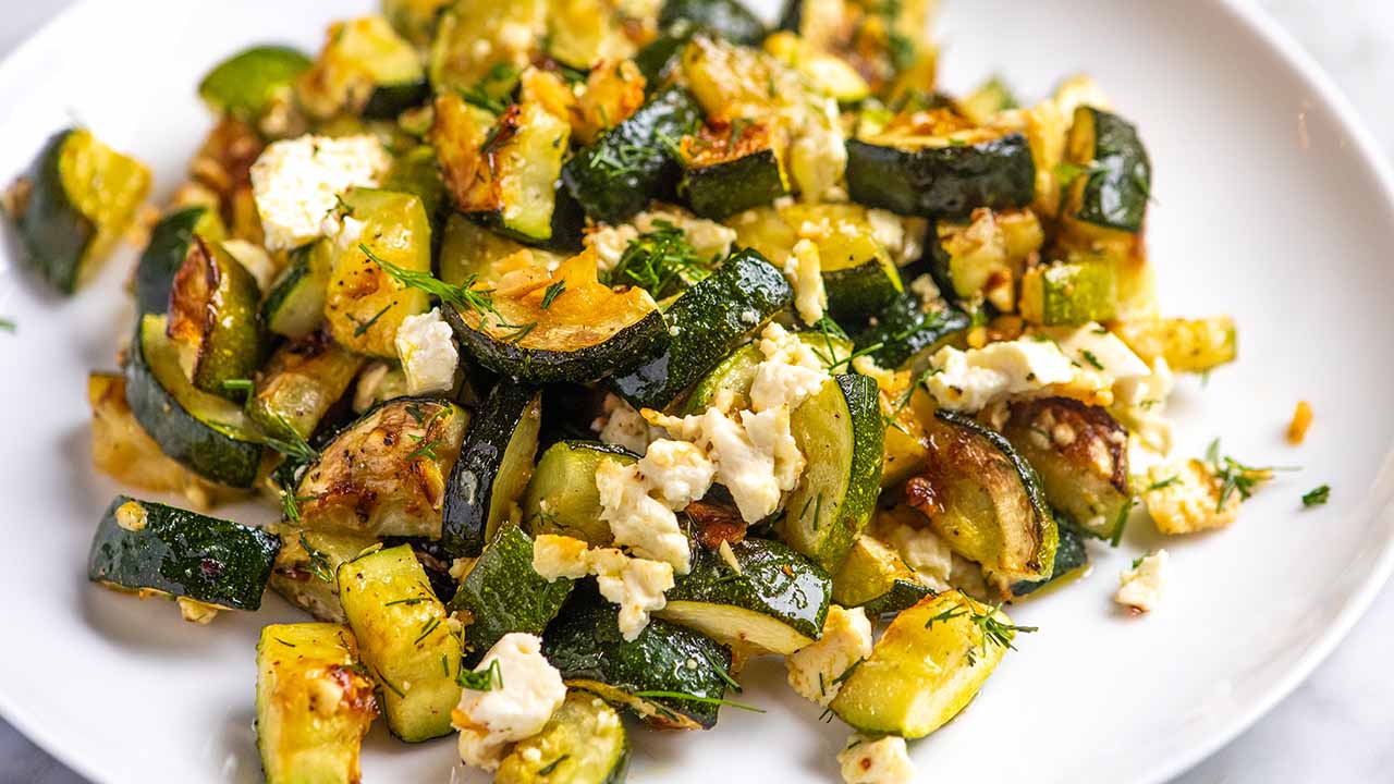Garlic Roasted Zucchini Recipe Video