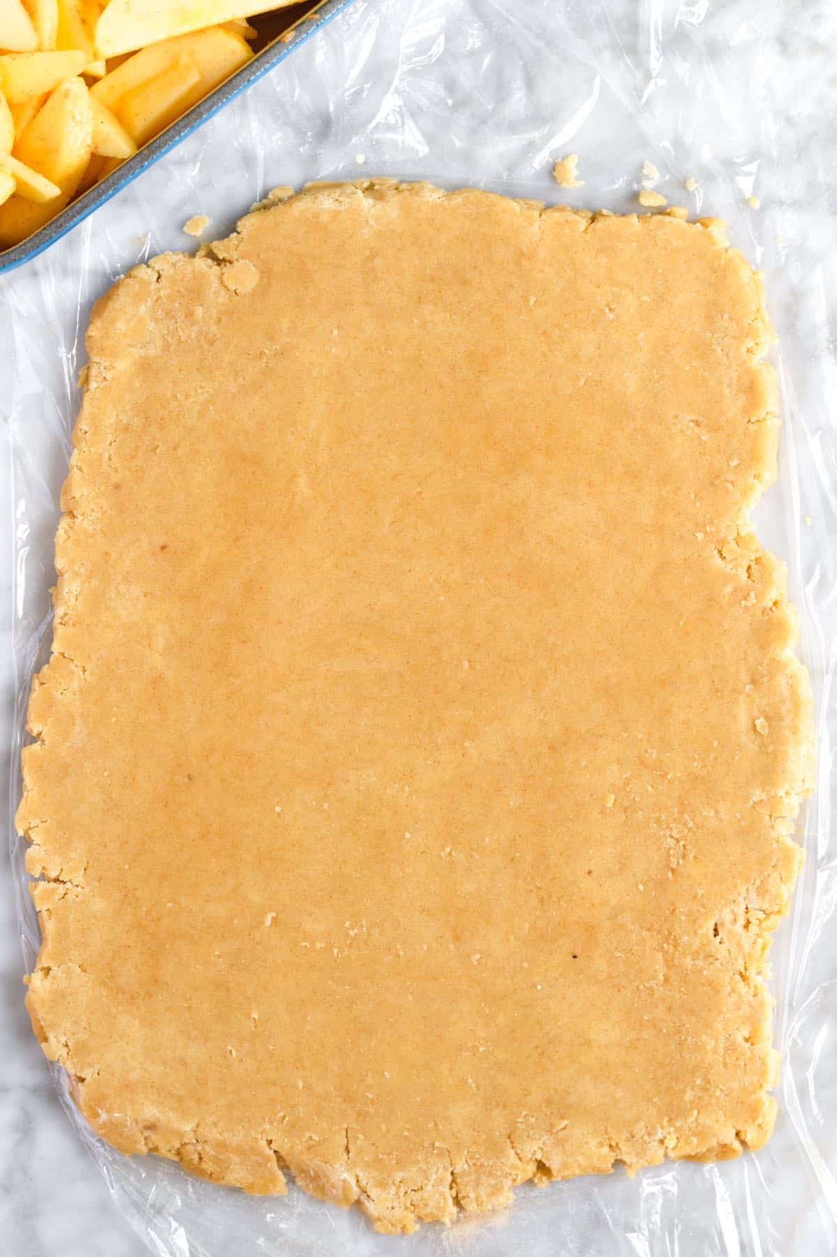 Homemade Apple Cobbler Topping that's rolled out