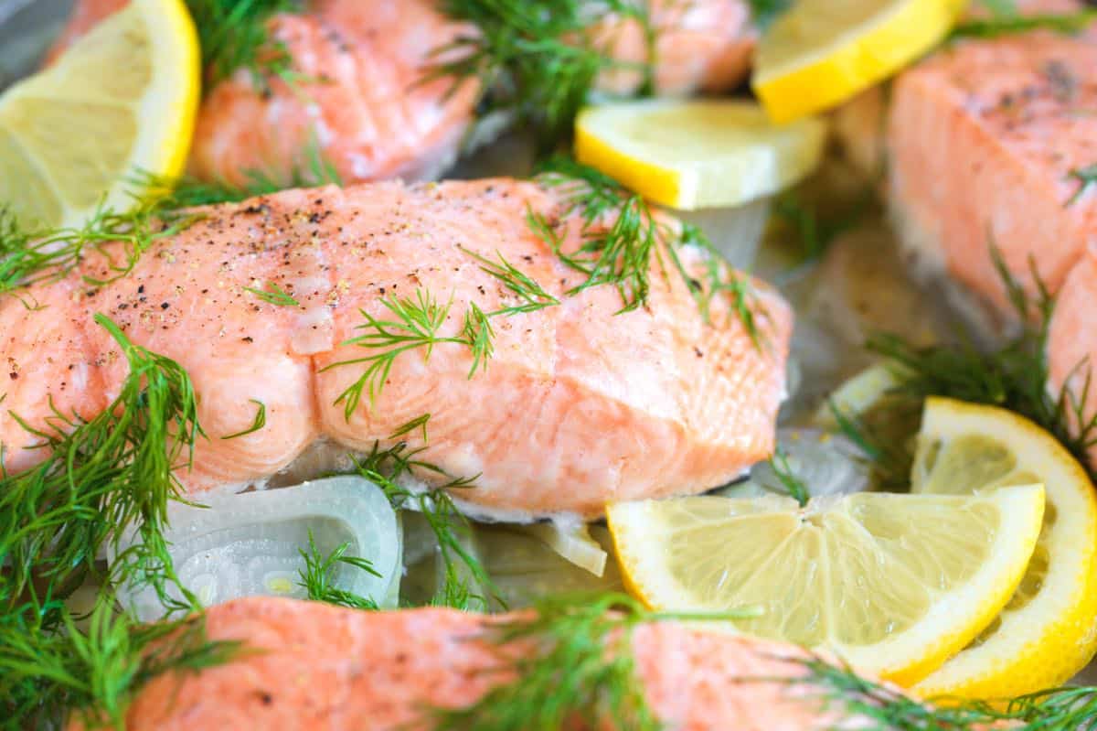 Perfect Poached Salmon with Dill