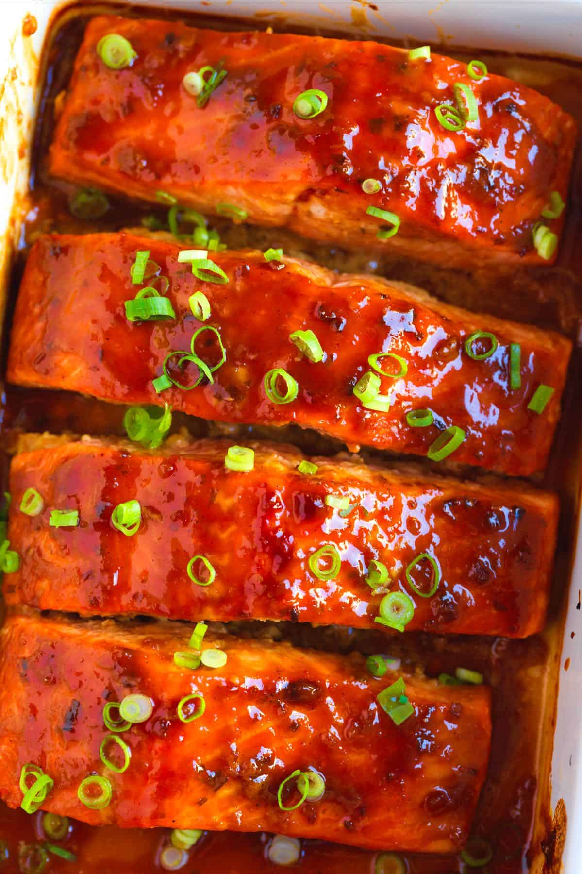 Glazed Salmon ready to eat