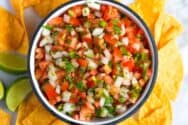 Homemade pico de gallo (fresh tomato salsa)