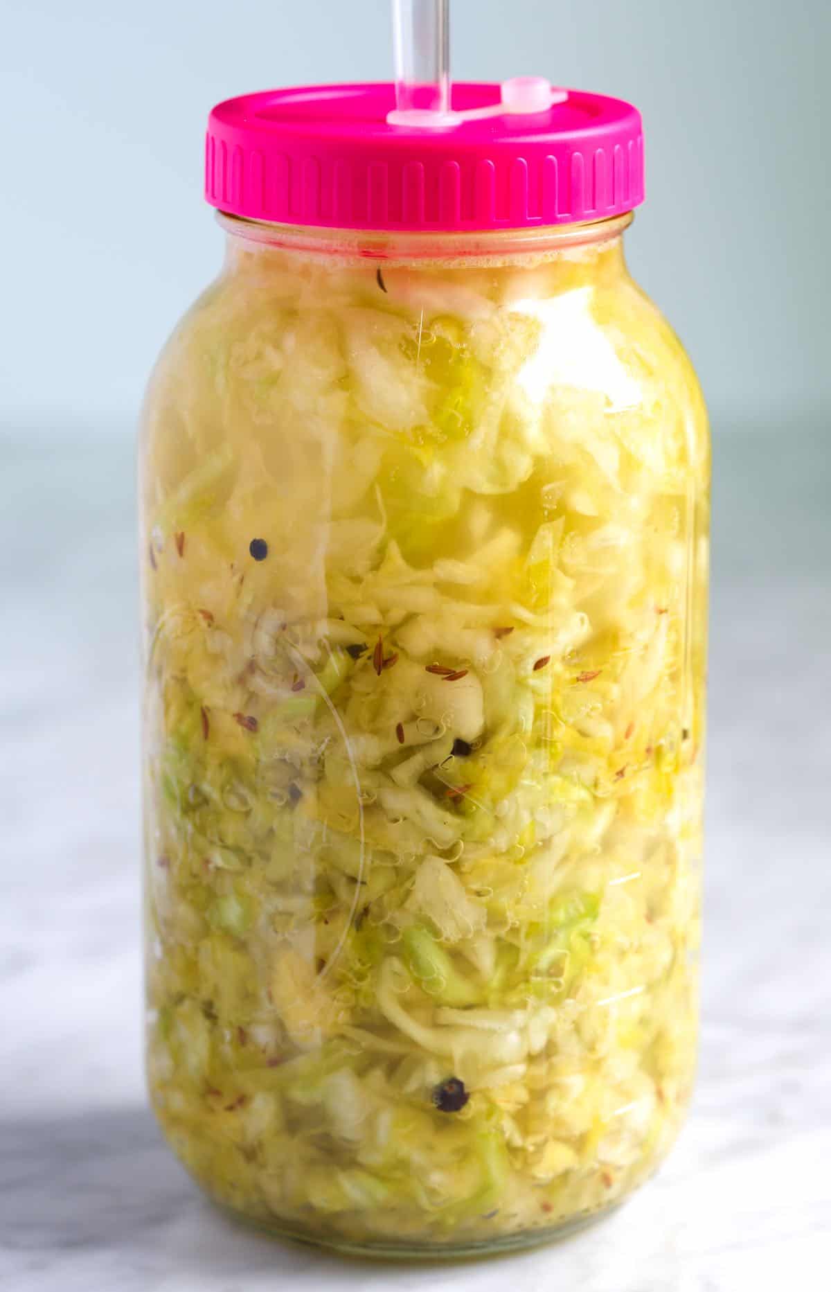 Sauerkraut after fermenting for 3 days