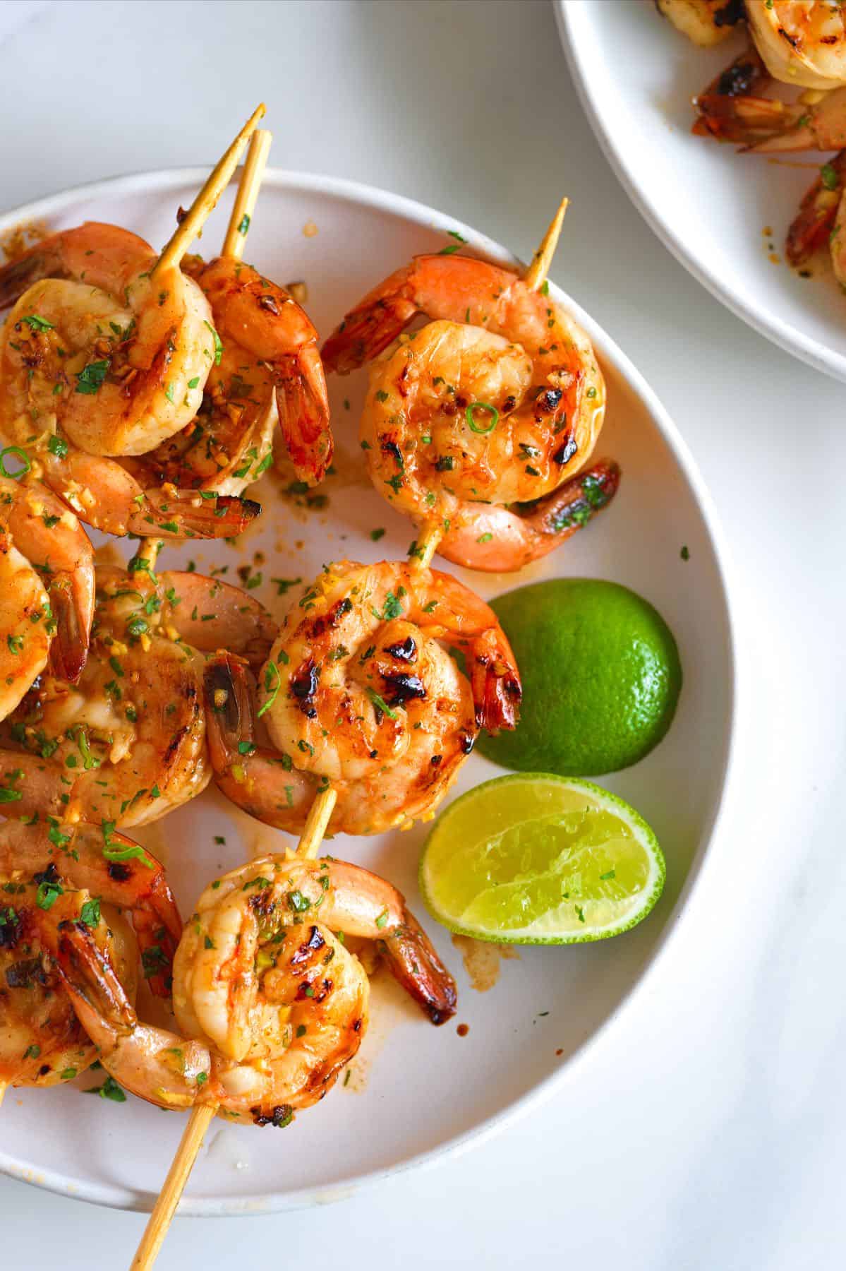 Grilled Shrimp made with the best Asian Shrimp Marinade