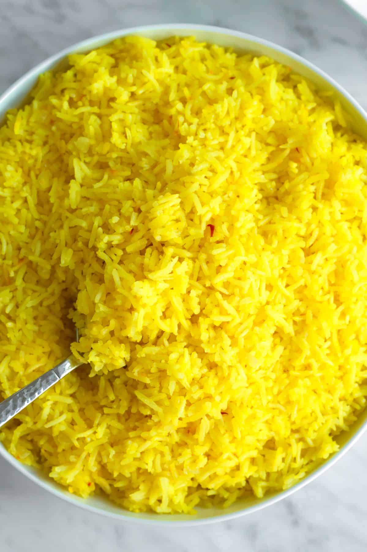 Fluffy Saffron Rice Recipe 1 Fluffy Saffron Rice